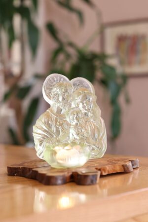 Holy Family On Stand With Candlestick