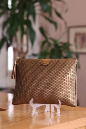 Braided Leather Clutch